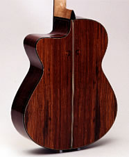 Concert Cutaway back in Cocobolo